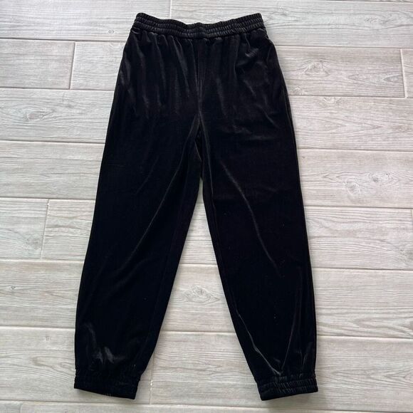 Seek‎ The Label Womens Black Elastic Waist Pull On Velvet Jogger Pants Medium - Picture 1 of 9